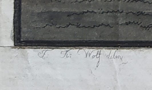 Jestřebí hrad – Fr. K. Wolf, A. Pucherna, částečně kolorovaný původní lept, 1798