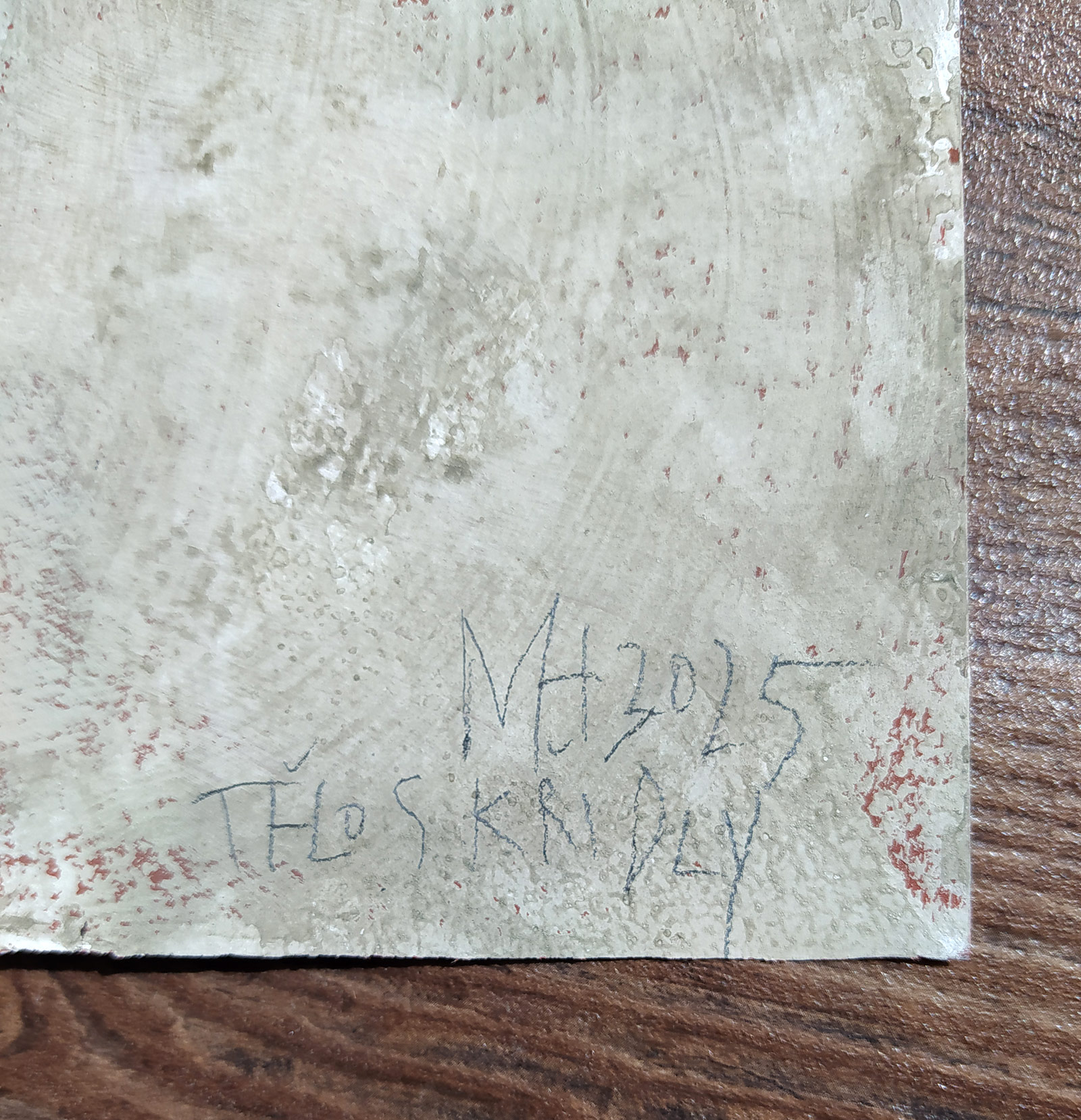 Husák Milivoj – Tělo s křídly, malba, akryl, silikát, 2025