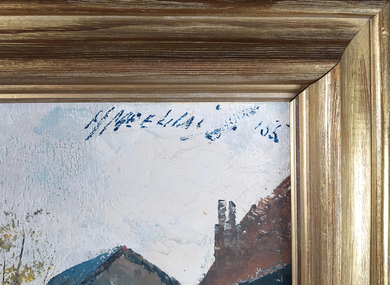 Rasmussen, Ernst / Jean Le Van – Paříž, Montmartre, původní olejomalba na plátně, 1955