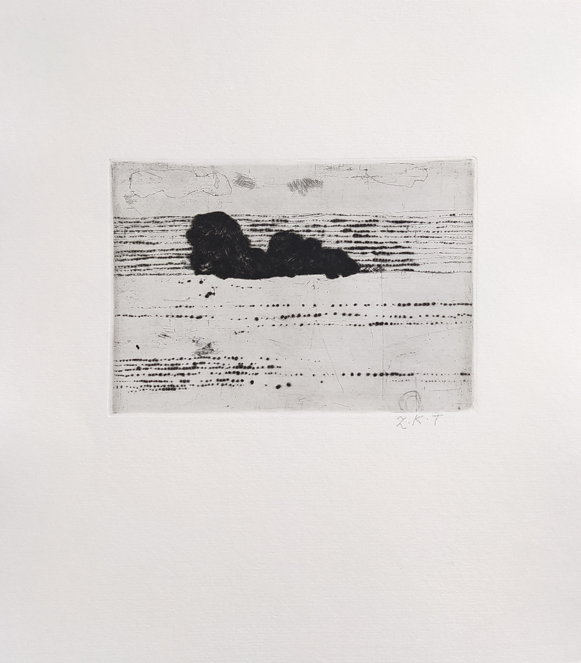 Kabátová-Táborská Zdena – Krajina, původní lept, nedatováno