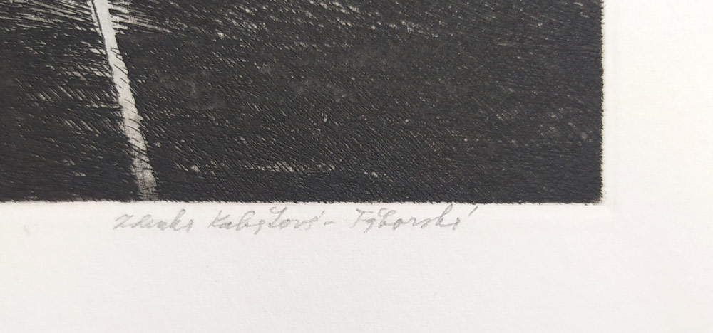 Kabátová-Táborská Zdena – Máchovská variace, původní lept, signováno, nedatováno