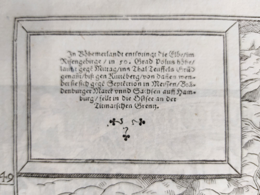 Čechy – Sebastian Münster, Cosmographia, původní dřevořez, 1588
