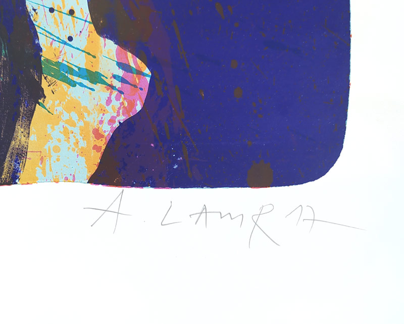 Lamr Aleš – Odaliska, velkoformátová barevná litografie, 2017