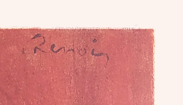 Renoir Pierre-Auguste – Autoportrét v bílém klobouku, litografie „d'après“, 1951