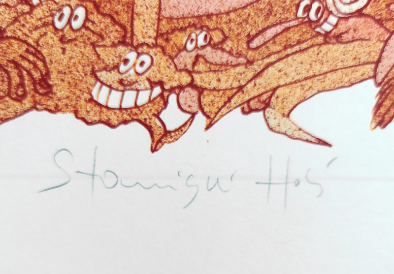 Holý Stanislav – Putifarka, obálka pro edici Biblos, sv. 19, barevná litografie, 1984