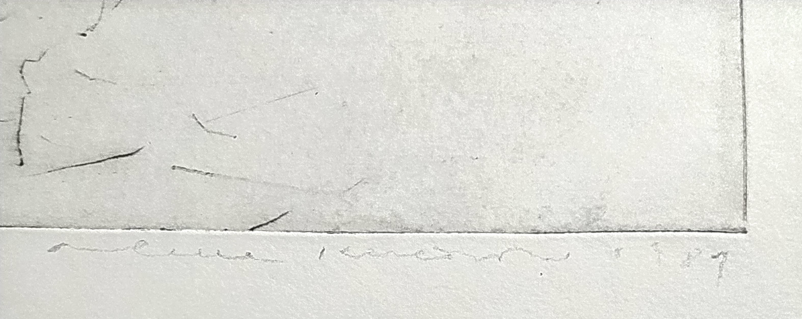 Kučerová Alena – Koupání, autorský tisk, původní lept a suchá jehla, číslováno 4/10, 1989