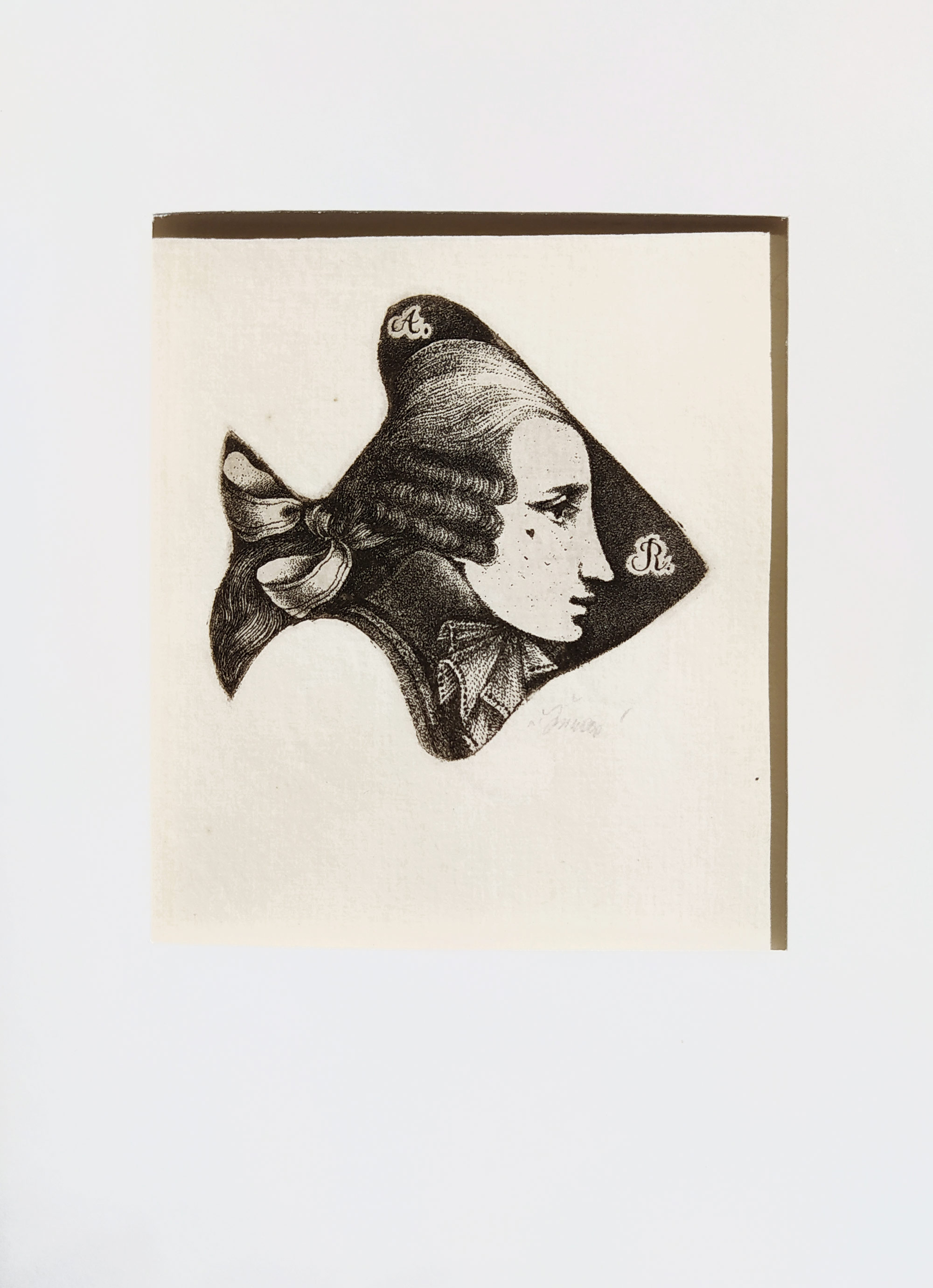 Jiřincová Ludmila – Ex libris A. R., původní lept, ca 1960