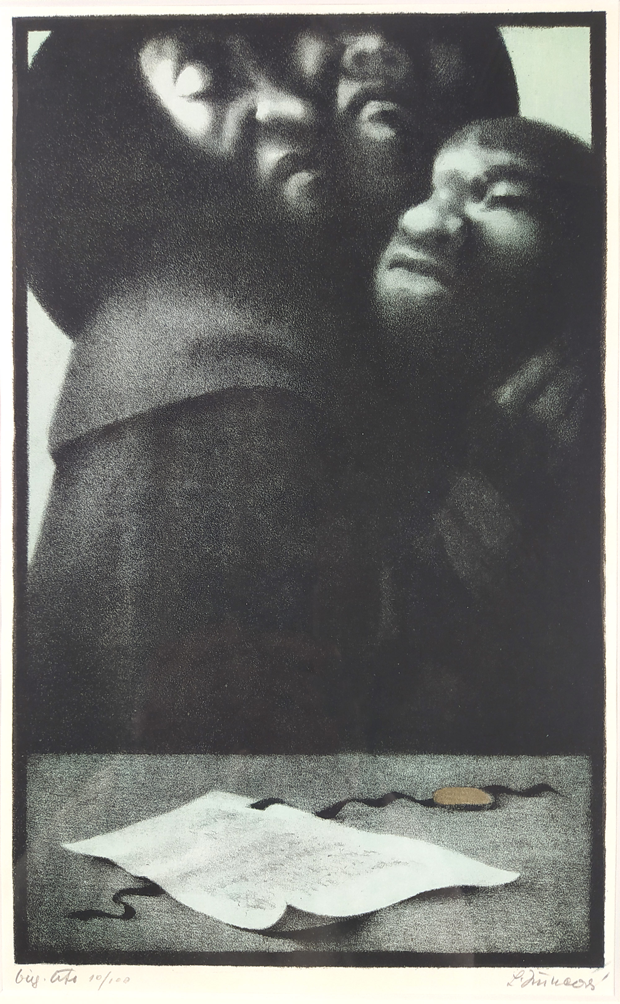 Jiřincová Ludmila – François Villon – Závěť, litografie s barevným podtiskem, číslováno 10/100, nedatováno