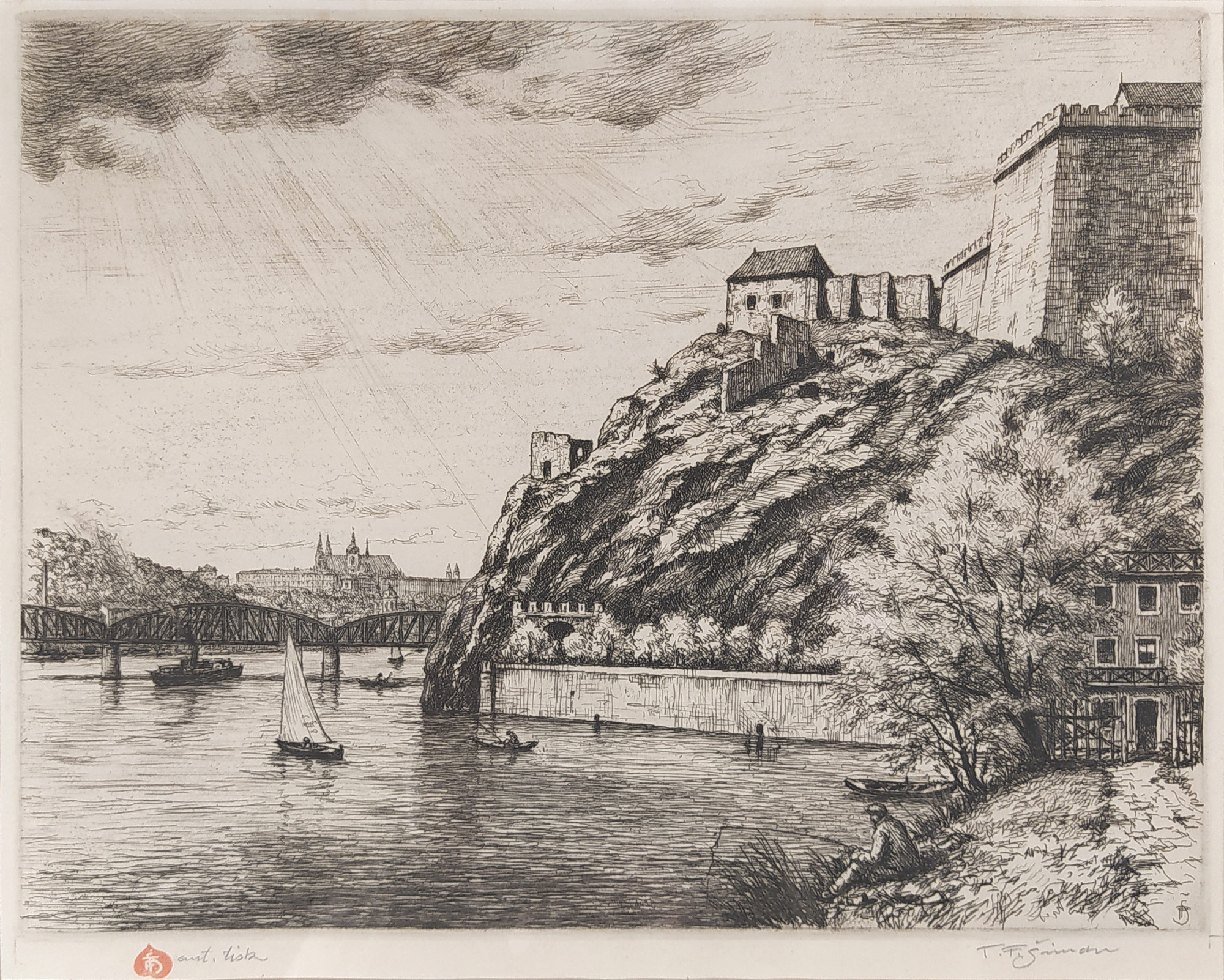Šimon Tavík František – Vyšehrad, původní lept, 1940