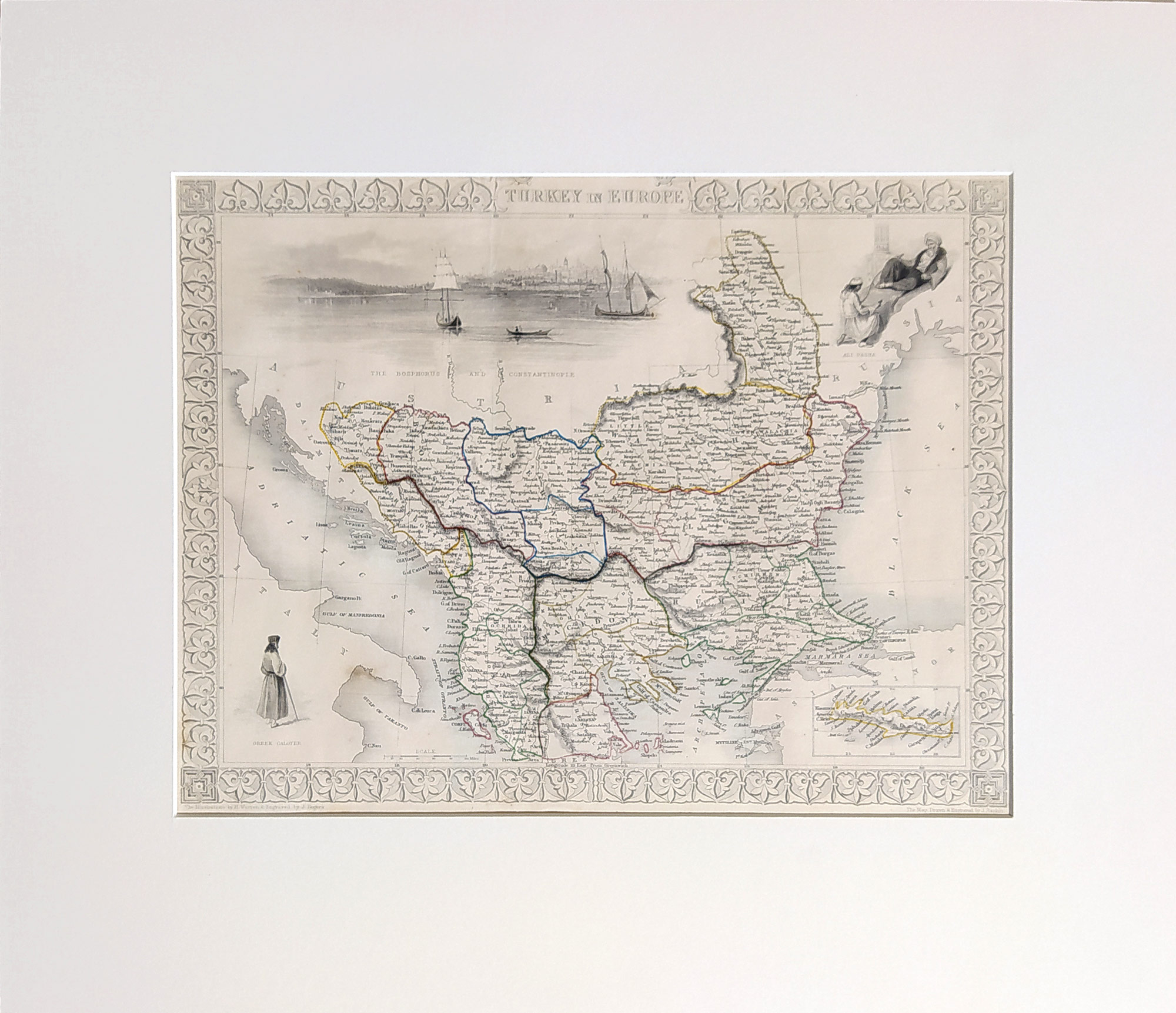 Turecko v Evropě – John Rapkin, Henry Warren, John Rogers, oceloryt, 1851