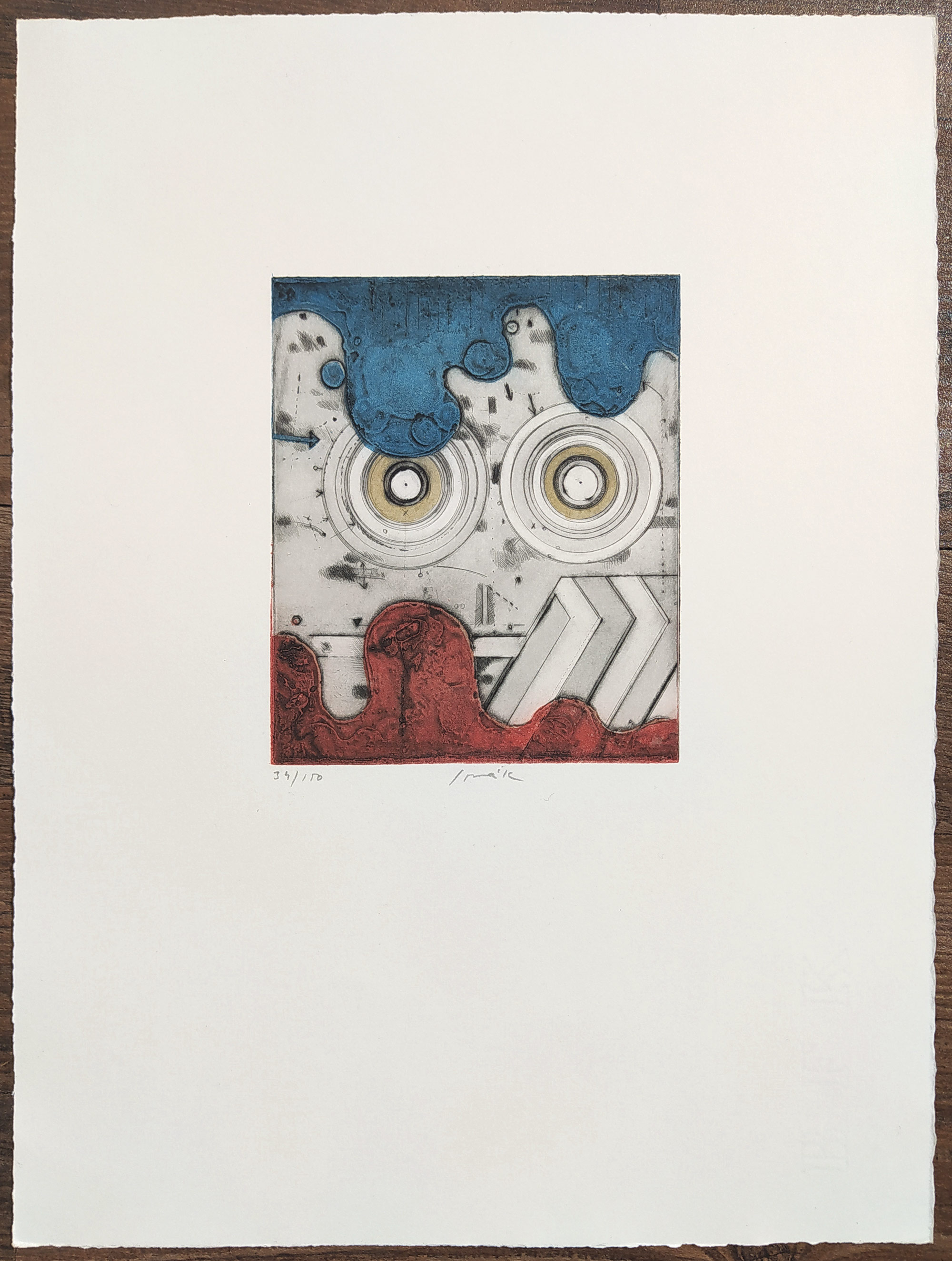 Sovák Pravoslav – Mikrokosmen, původní barevný lept, číslováno 34/150, 1970–1971