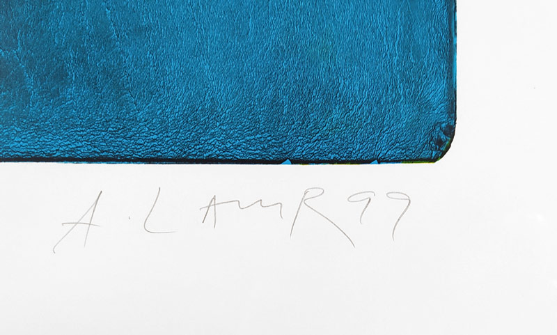 Lamr Aleš – Dovnitř I., velkoformátová barevná litografie, 1999