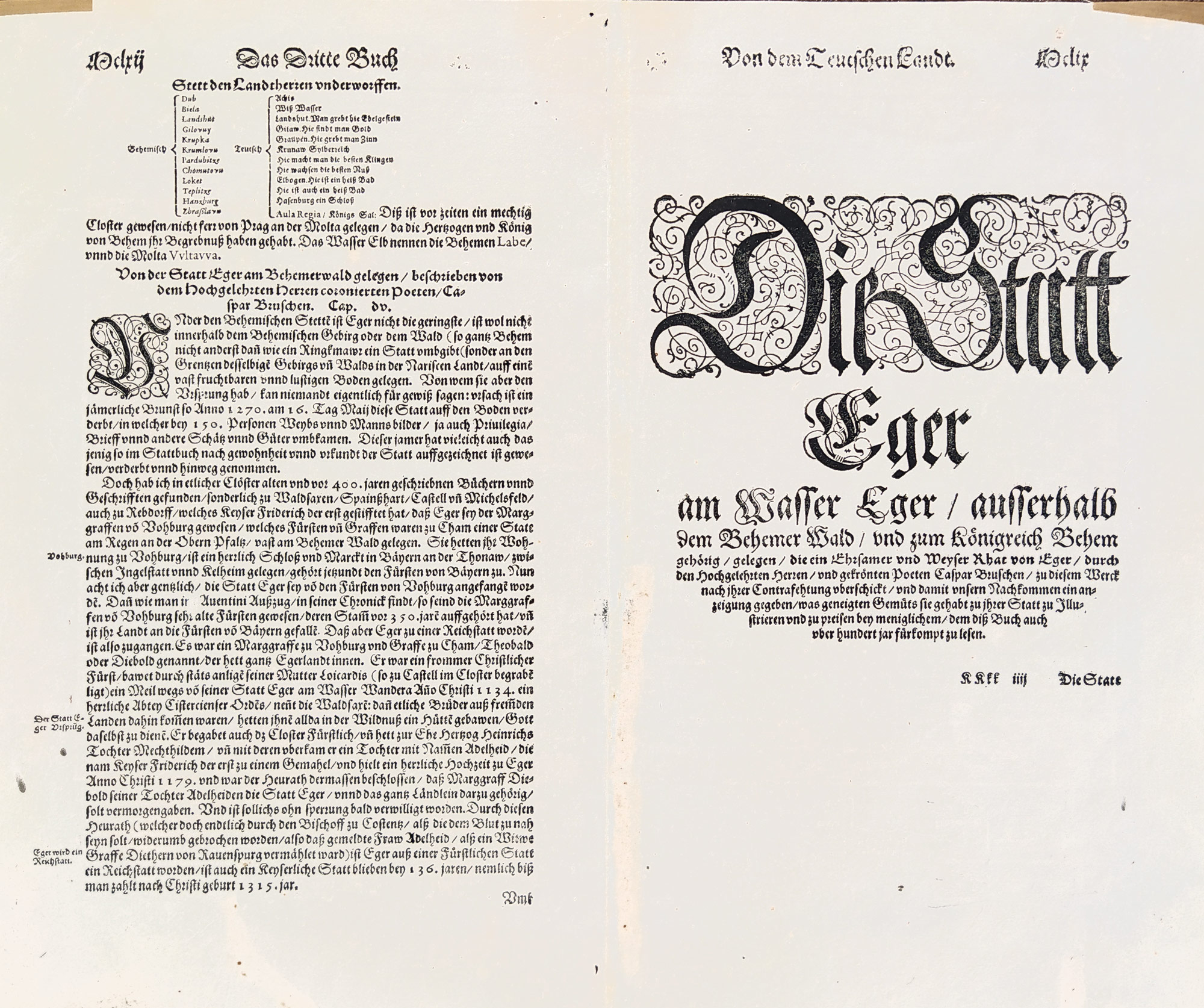 Cheb – Sebastian Münster, původní dřevořez, 1574