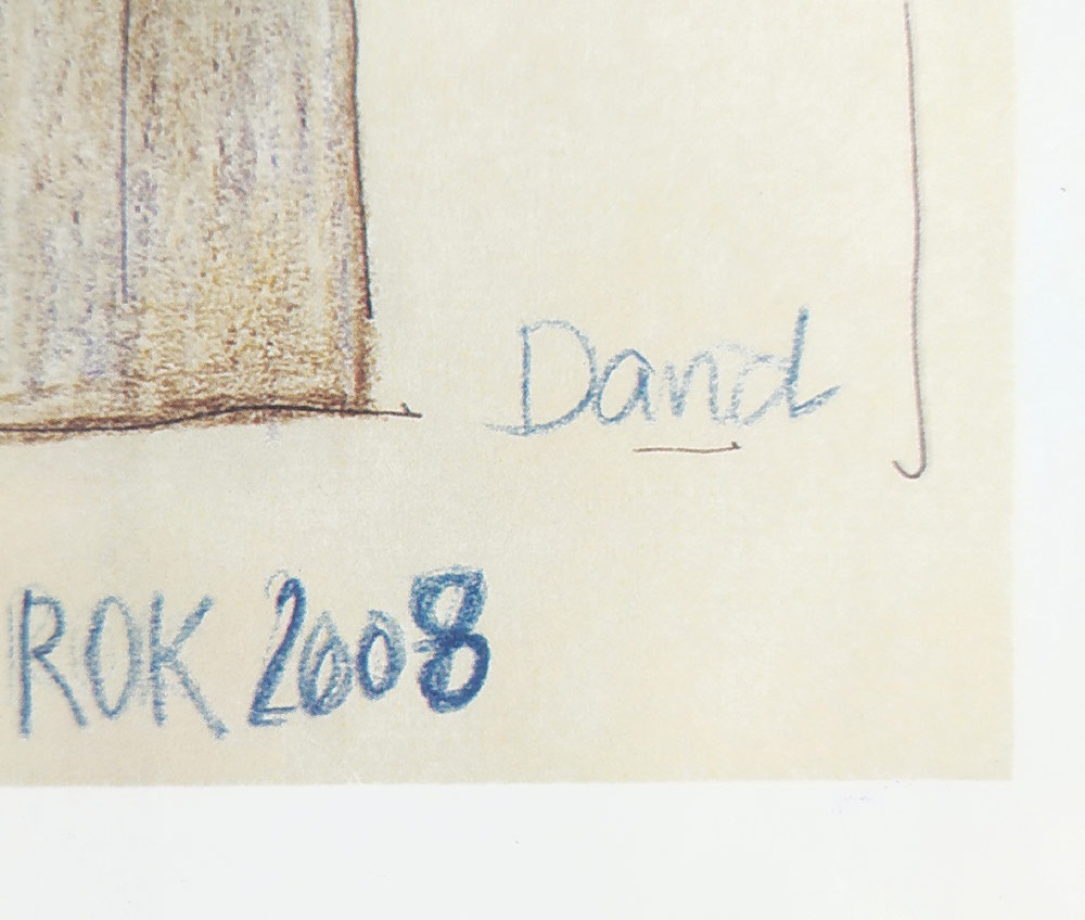 Vávra David – PF 2008, ručně kolorovaná litografie, 2007