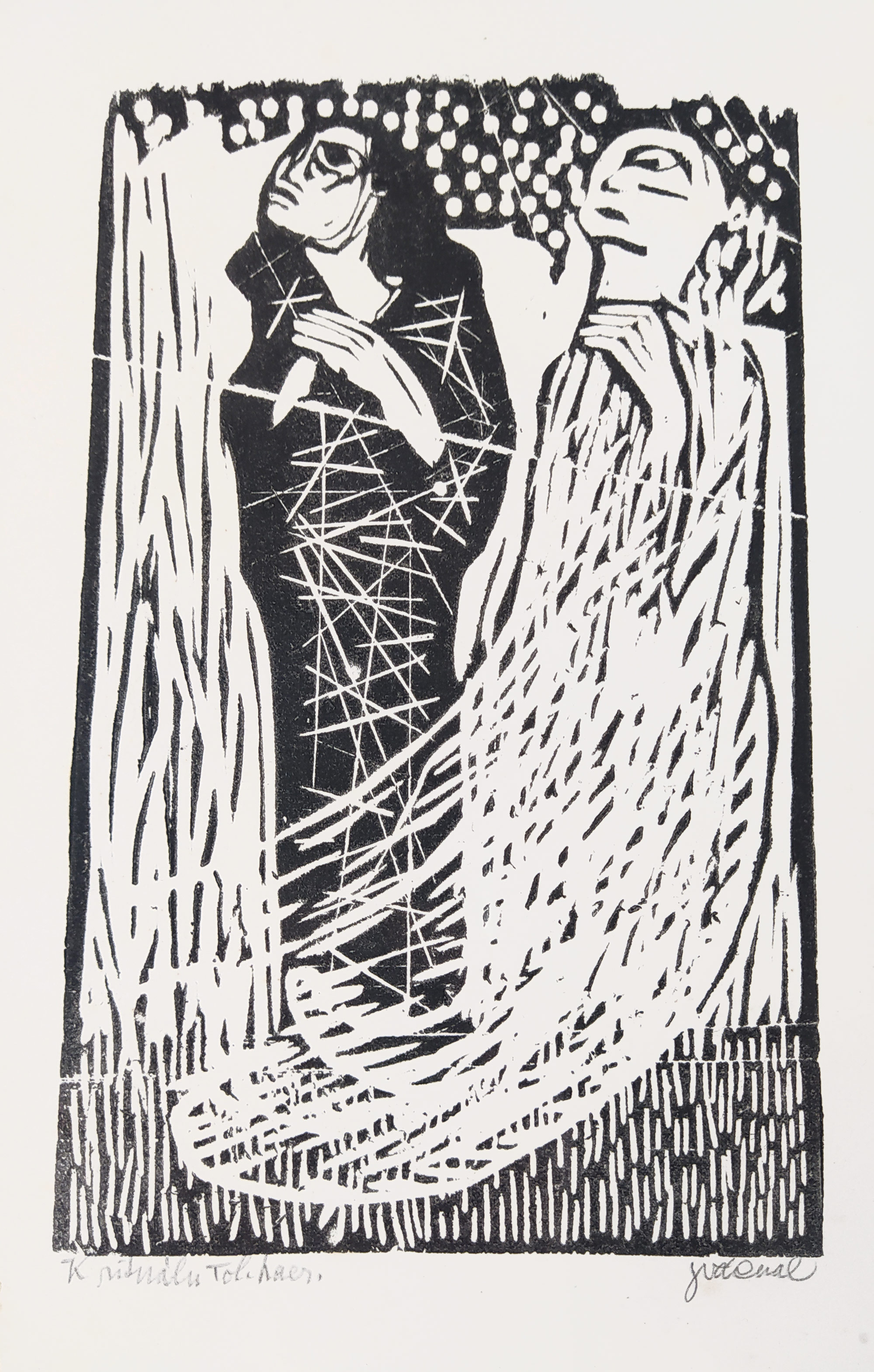 Váchal Josef – Z rituálu toledských haeretiků, původní dřevoryt, 1911