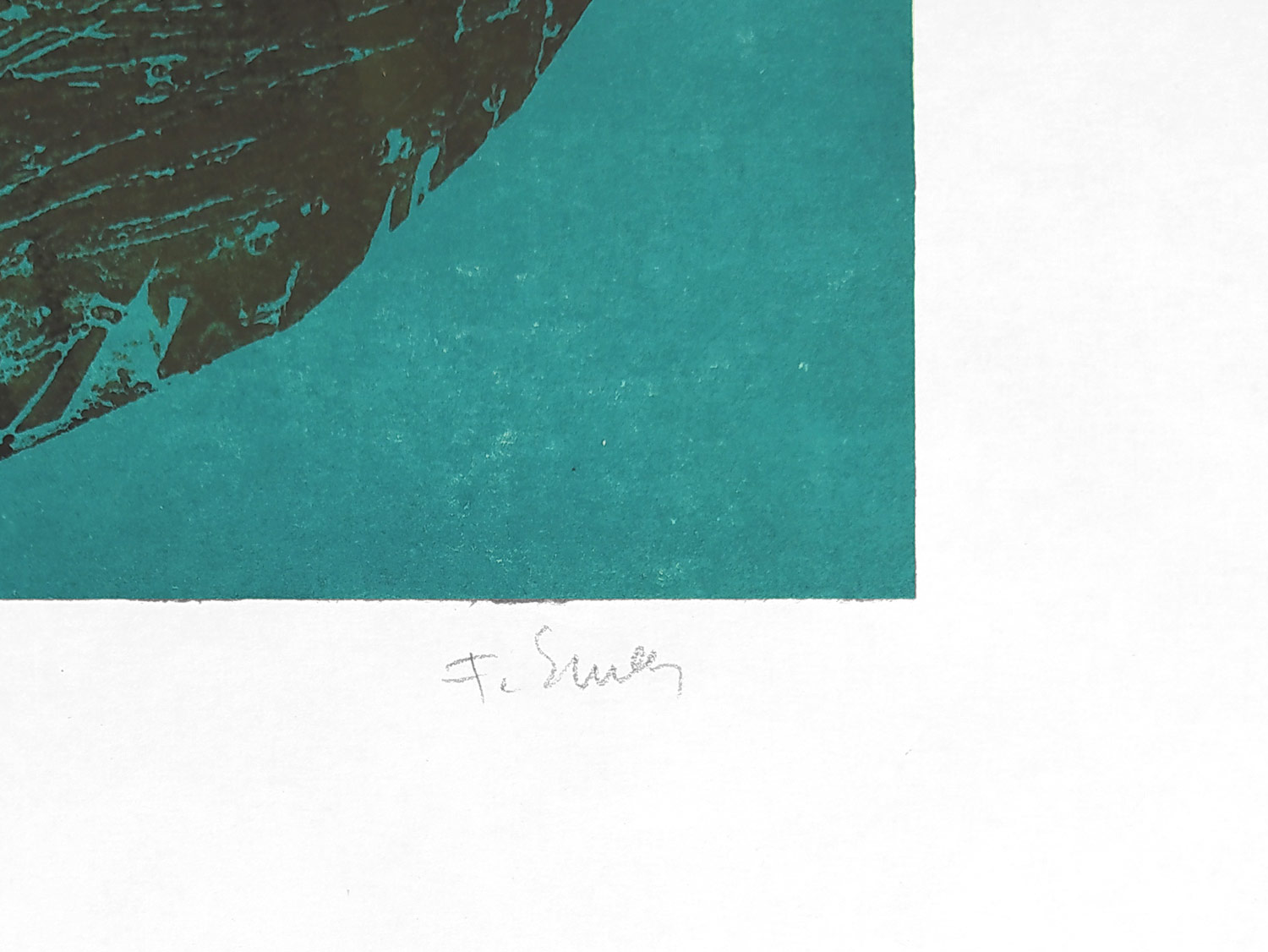 Emler František – Kočka, rozměrný barevný linoryt, ca 1966