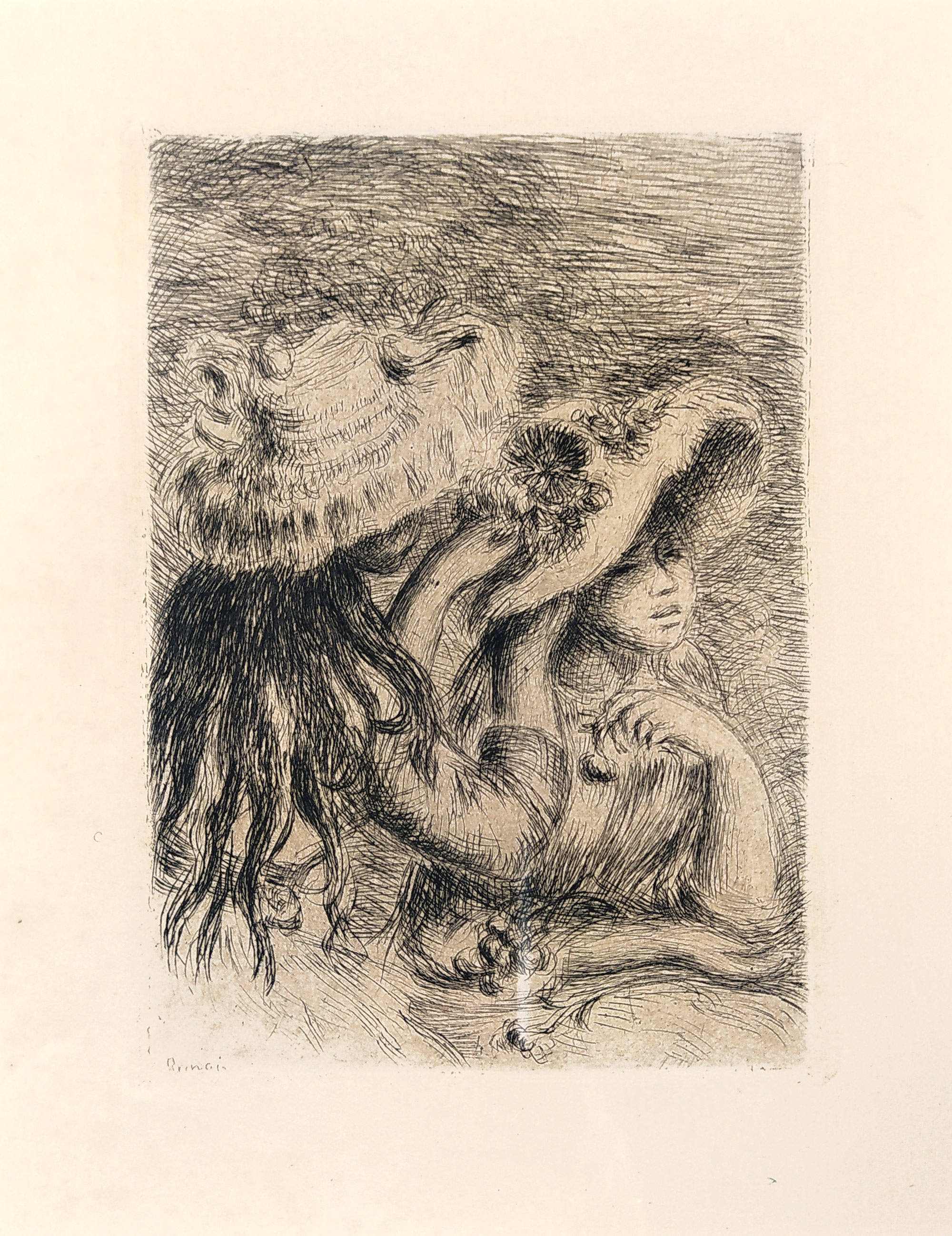 Renoir Pierre-Auguste – Le Chapeau épinglé, lept a suchá jehla na papíře, 1894