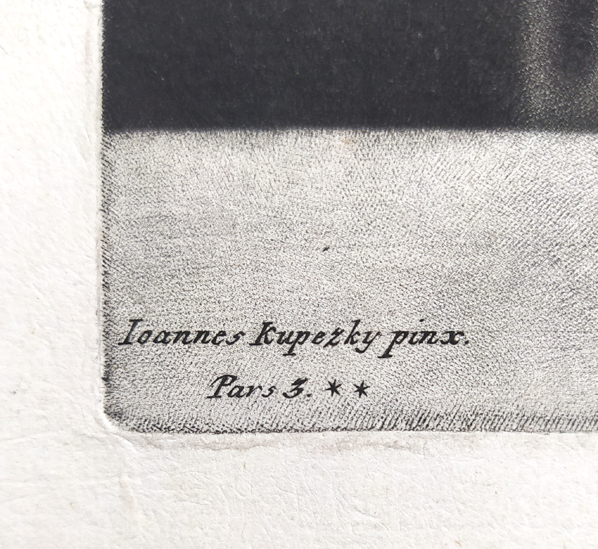 Vogel Bernhard – Daniel Felix Wussin, portrét podle Jana Kupeckého, původní mezzotinta, 1736