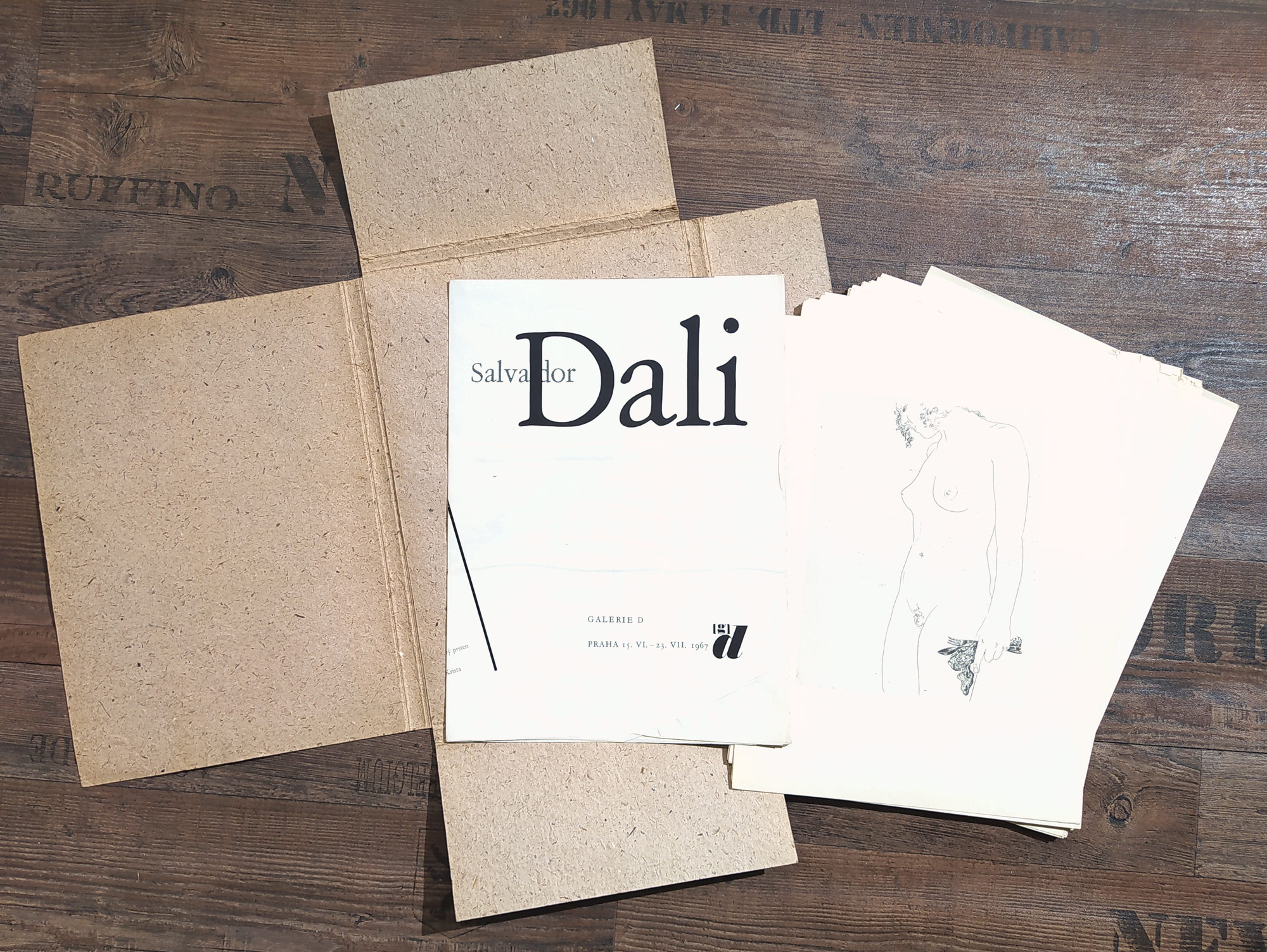 Dalí Salvador – Katalog k výstavě v Galerii D v Praze, 40 faksimilií + plakát A1, 1967
