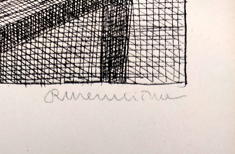 Kremlička Rudolf – Česající se dívka, původní litografie, 1921