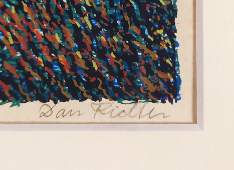 Richter Dan – Labe pod hradem Střekov, velkoformátová barevná serigrafie, číslováno 57/70, 1977