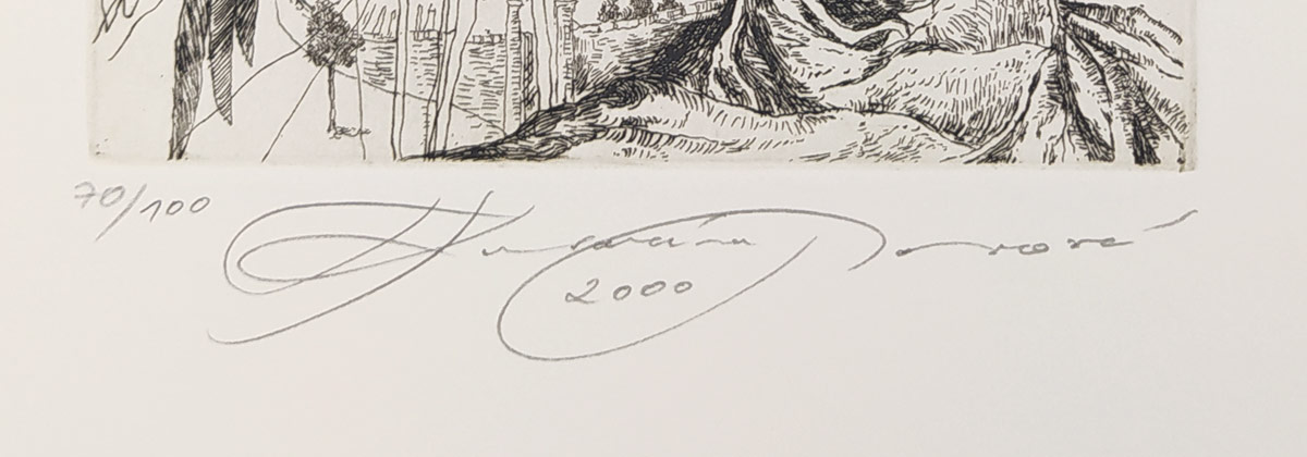 Vavrová Katarína – Ex libris Ing. Marián Potrok, původní lept, 2000
