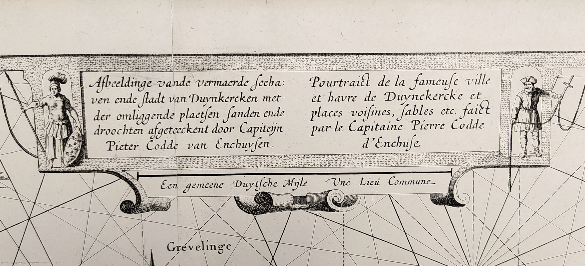 Francie – Severovýchodní pobřeží Francie, Joan Blaeu, původní mědiryt, 1634