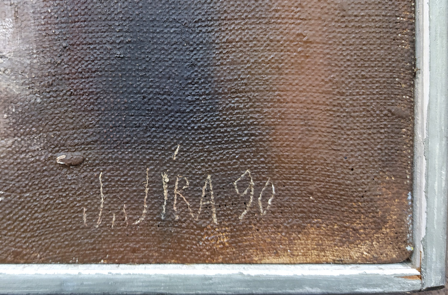 Jíra Josef – Pieta / Boží muka, olejomalba na plátně, 1990