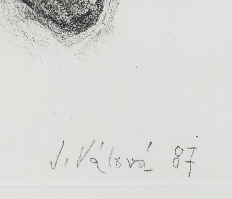 Válová Jitka – Pokora, původní litografie, signováno, 1987