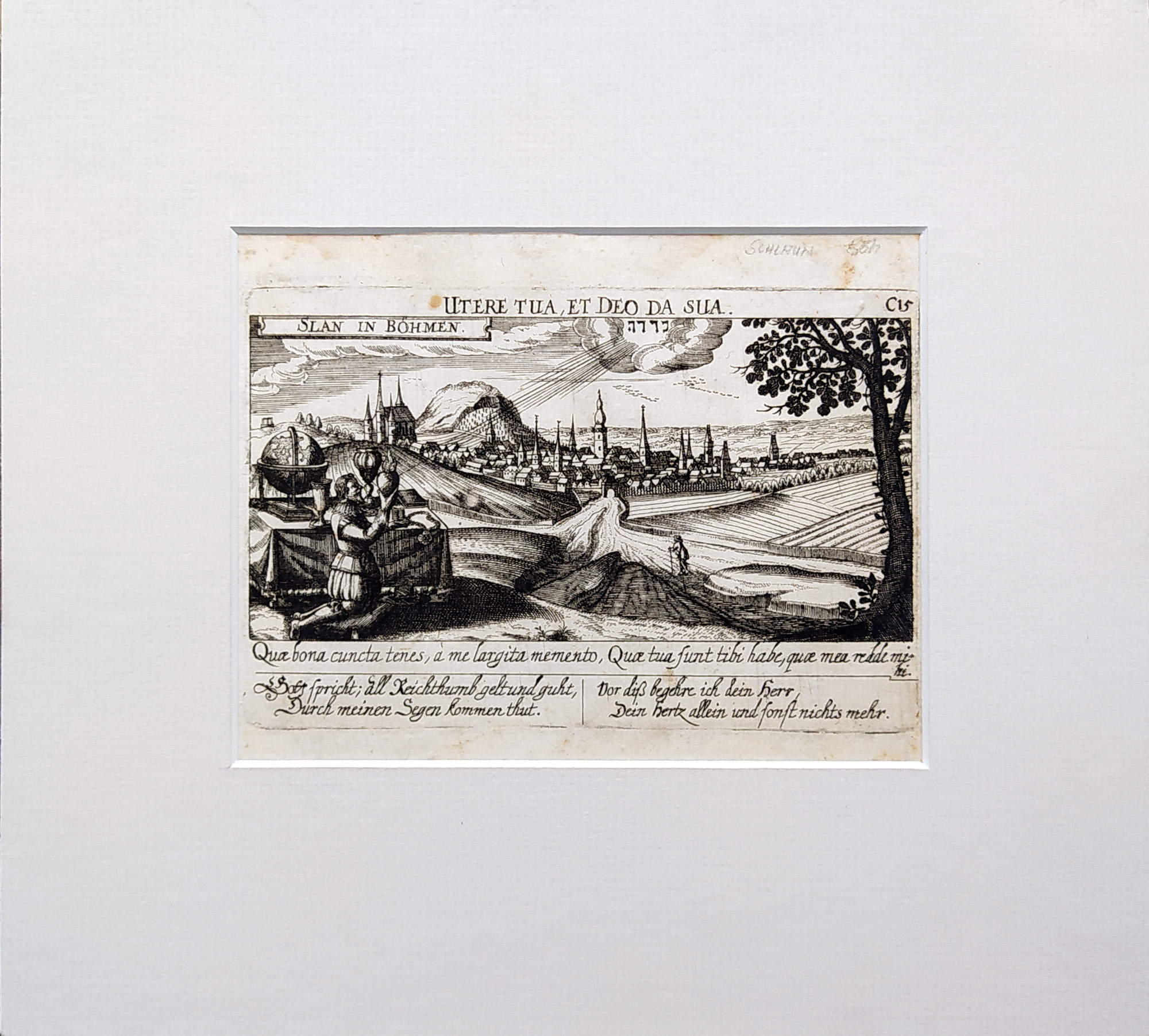 Slaný – Daniel Meissner, Eberhard Kieser, původní mědiryt, 1. vydání, 1623