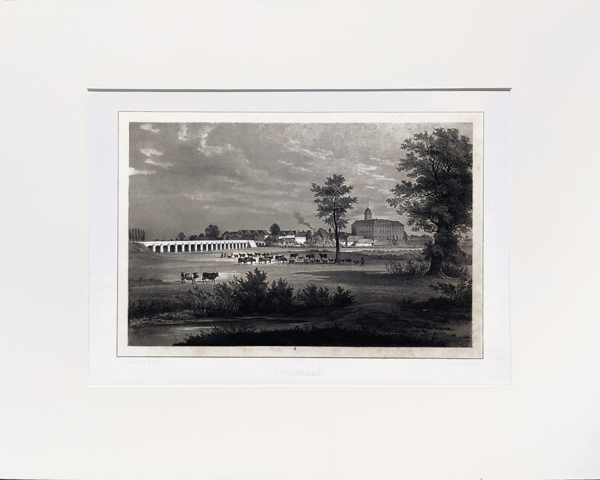 Poděbrady – Arldt C. W., Semmler C. G., původní litografie, 1845