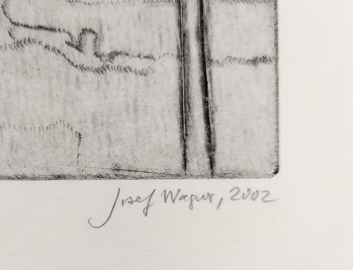 Wagner Josef ml. – Strom na předměstí, původní suchá jehla, číslováno 19/20, 2002