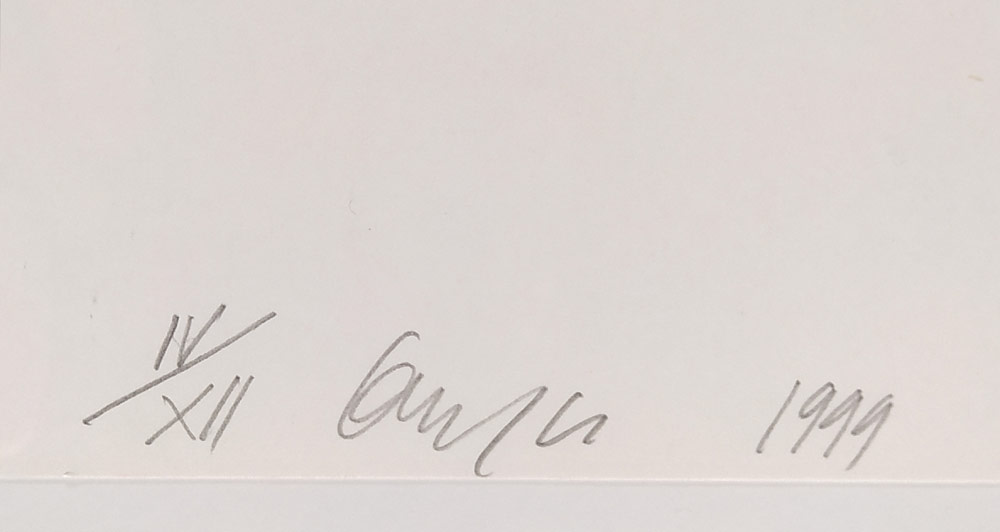 Grygar Milan – Polemika s čtvercem, číslovaná serigrafie IV/XII, 1999