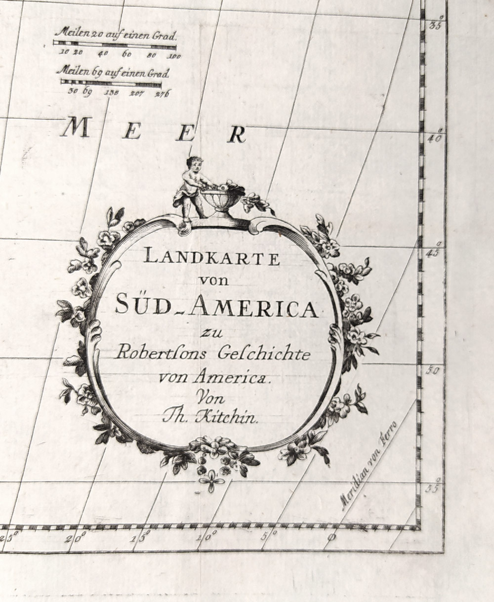 Jižní Amerika – Landkarte von Süd America, Thomas Kitchin, původní mědiryt, 1801