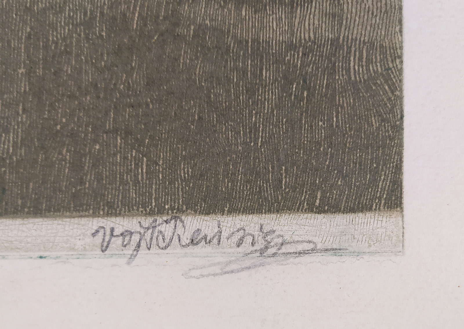 Preissig Vojtěch – Pastýř, barevný lept s akvatintou, 1900
