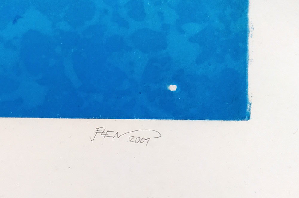 Jelen Oldřich – Luna, signovaná velkoformátová barevná litografie, číslováno 35/73, 2001