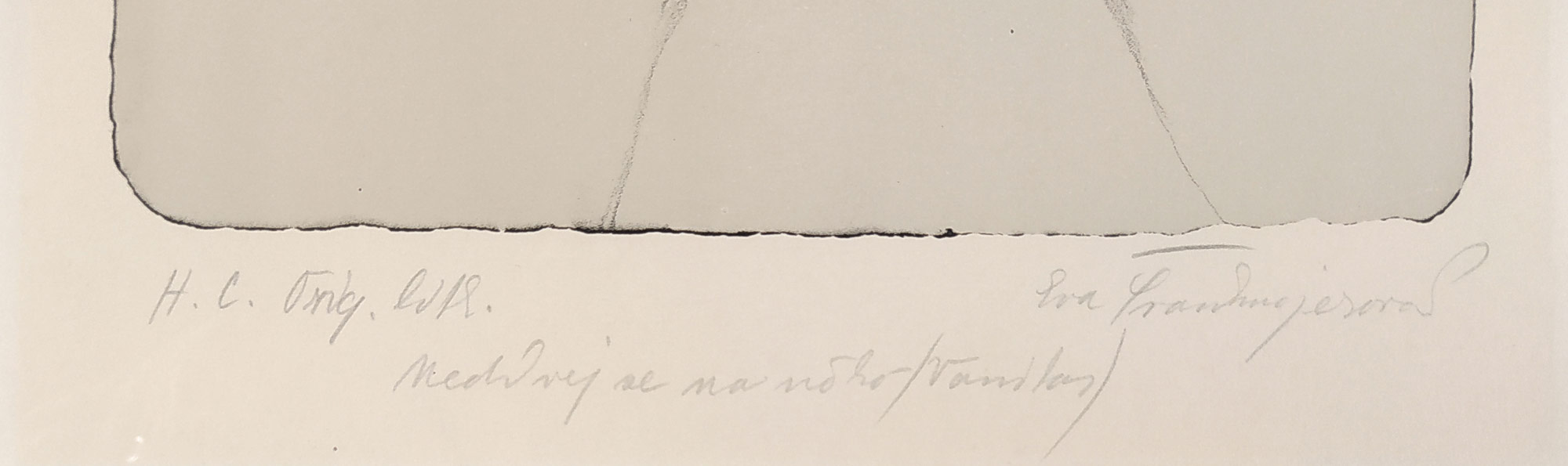 Švankmajerová Eva – Nedívej se na něho / Vanitas /, signovaná litografie, H. C. autorský tisk, 1994