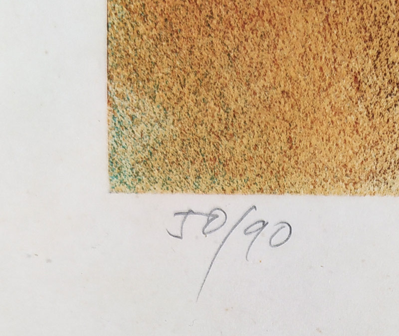 Ranný Emanuel mladší – Bez názvu, signovaná původní barevná litografie, číslováno 50/90, nedatováno