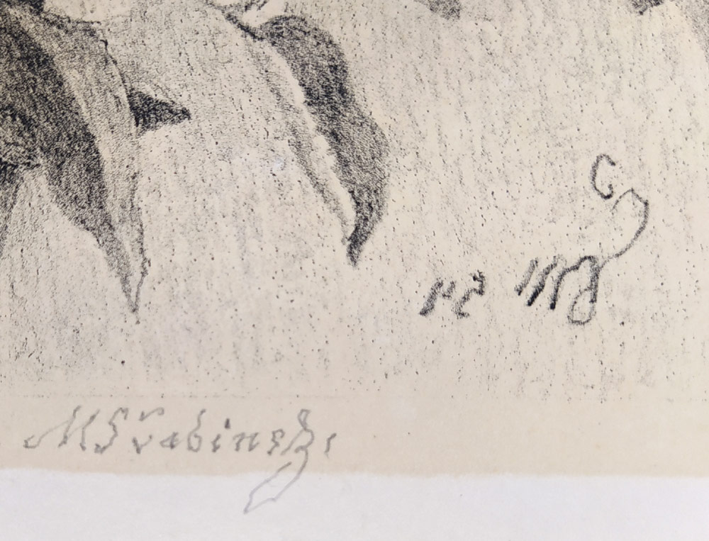 Švabinský Max – Velká kytice růží, původní rozměrná litografie s barevným podtiskem, 1954