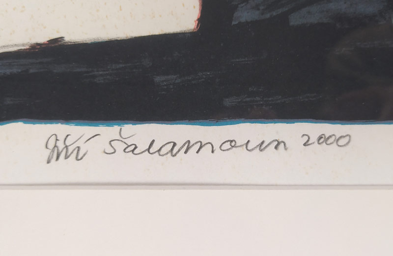 Šalamoun Jiří – Dva sny /Zwei Träume, signovaná barevná litografie, autorský tisk, 2000