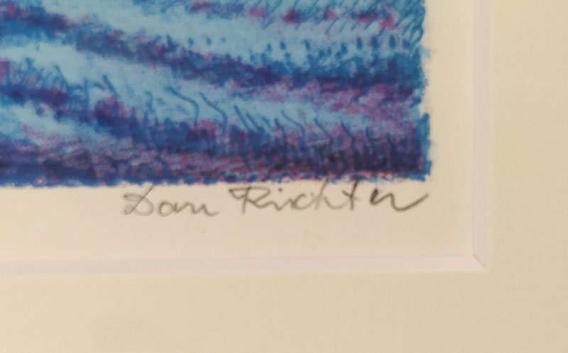 Richter Dan – Zimní noc, signovaná barevná litografie, číslováno 21/80, 1979