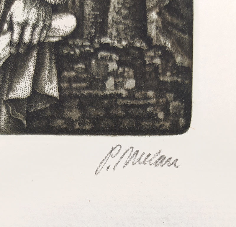 Melan Petr – Ibn Síná / Avicenna, původní barevný lept, číslováno 142/200, nedatováno