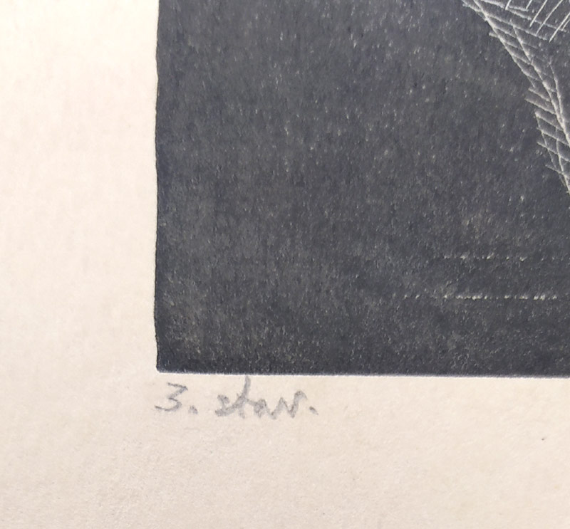 Váchal Josef – Ex libris Hanky M., původní dřevoryt, 3.stav, 1921