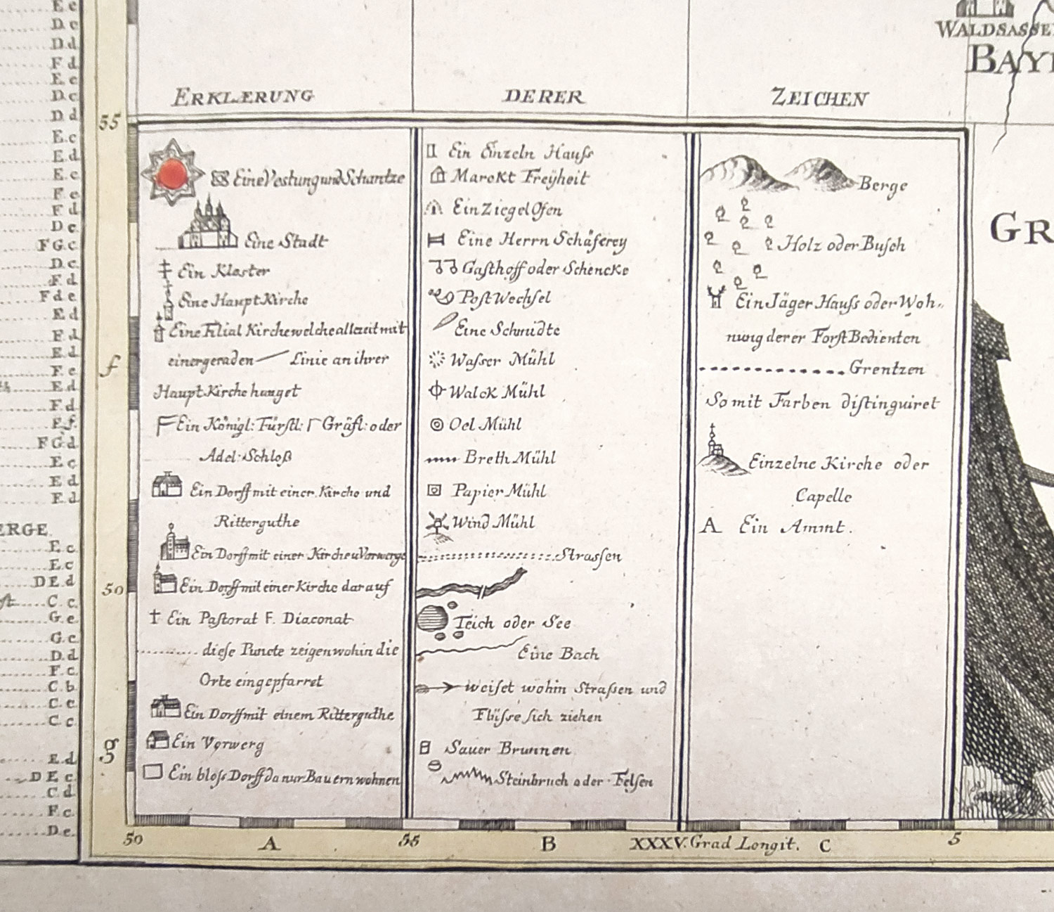 Chebský kraj – Peter Schenk, staře kolorovaný původní mědiryt, 1757