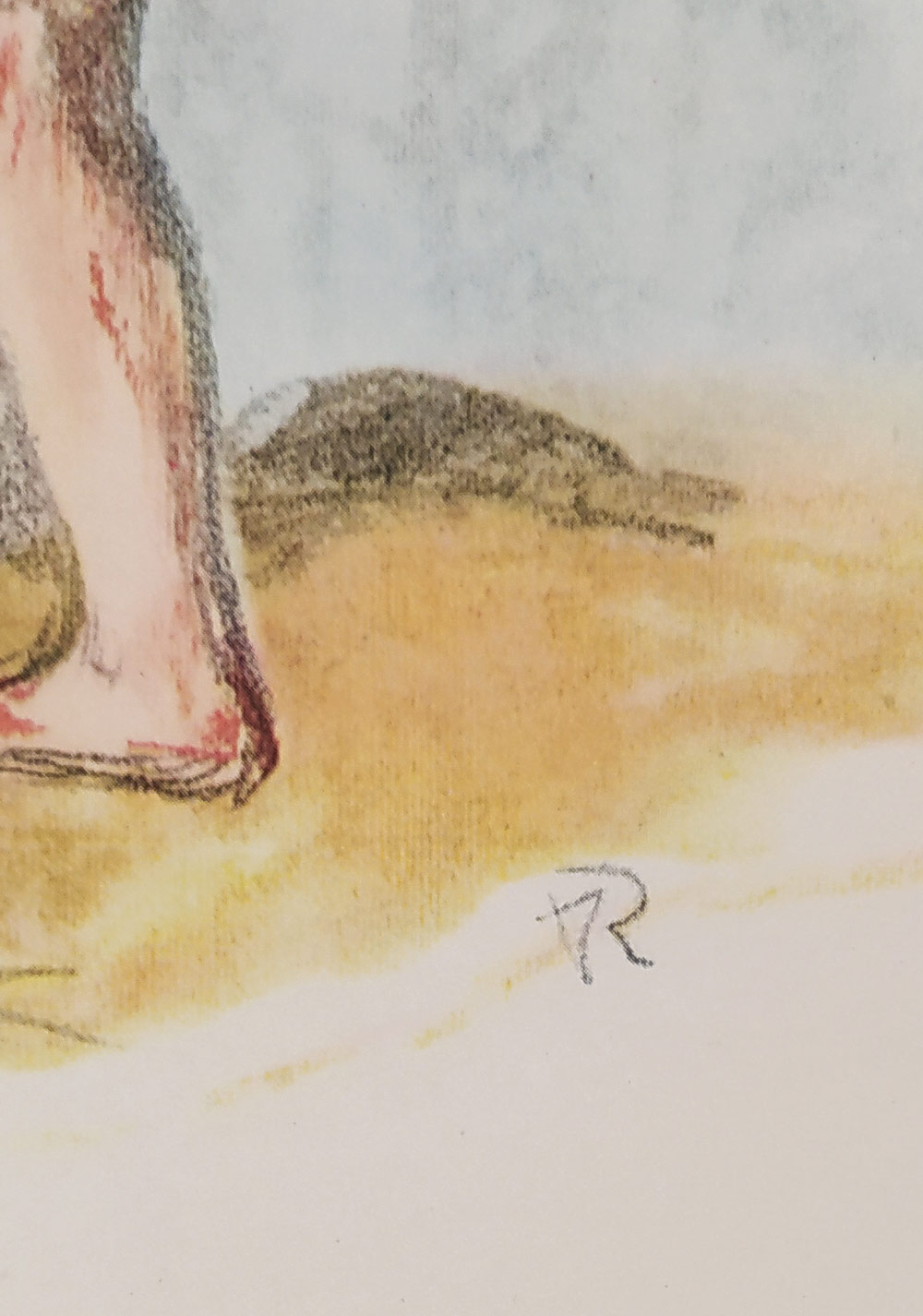 Renoir Pierre-Auguste – Baigneuse debout, en pied (ca 1896), barevná litografie, 1951