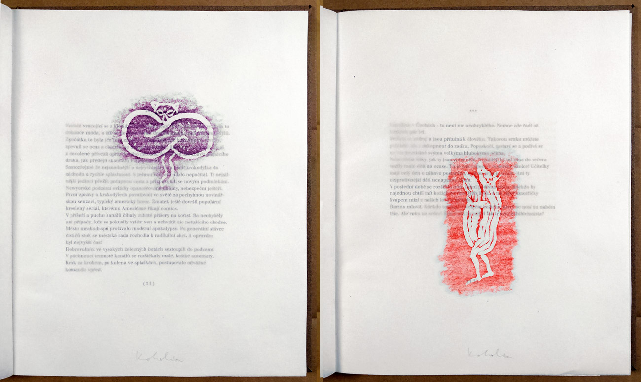 Kokolia Vladimír, Kroutvor Josef – Nový bestiář a jiné historky, 12 frotáží, 1998