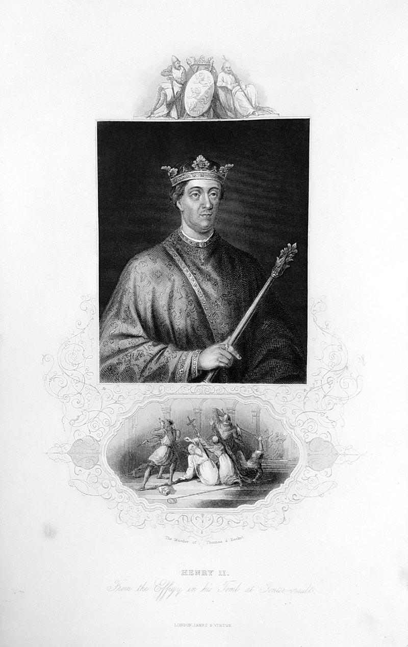 Panovníci Anglie a Velké Británie – James S. Virtue, 8 původních ocelorytů, ca 1830