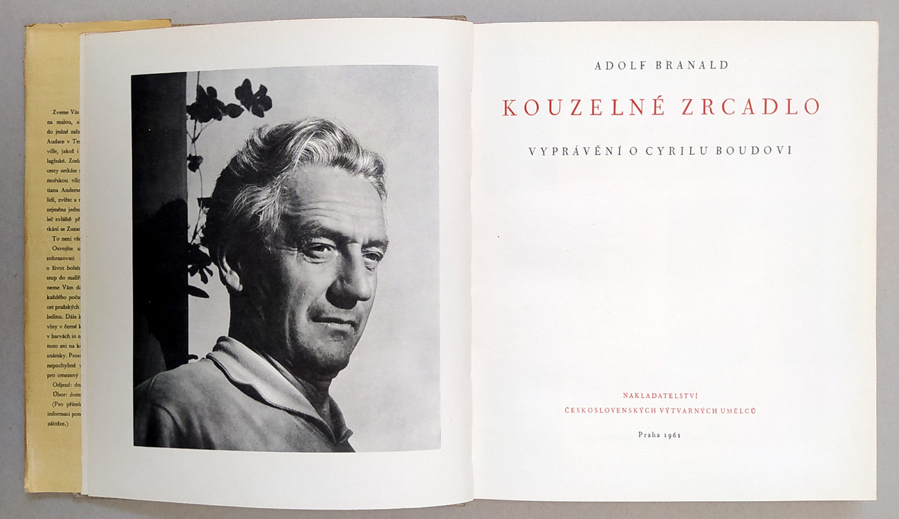 Kouzelné zrcadlo – Adolf Branald, s kresbou a věnováním Cyrila Boudy, 1961
