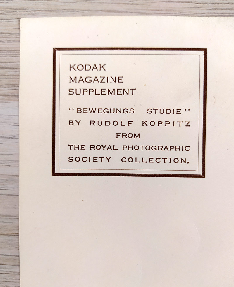 Koppitz Rudolf – Bewegungsstudie, světlotisková faksmilie fotografie, po 1925
