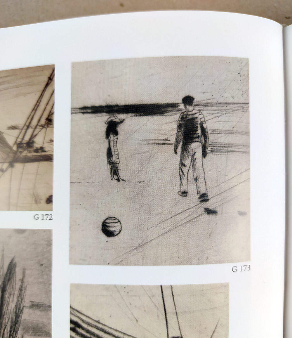 Lhoták Kamil – Na břehu moře, původní suchá jehla, 1950